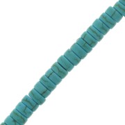 4x2mm Imitation Howlite Heishi Beads- Turquoise x39cm|raw }}