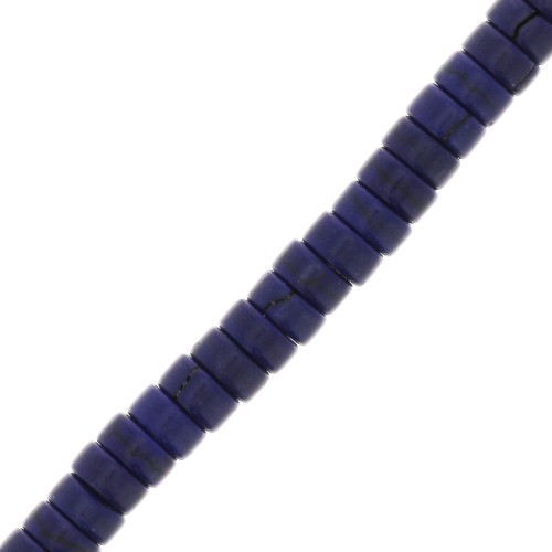 4x2mm Imitation Howlite Heishi Beads- Dark Blue x41cm