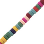 4x2mm Imitation Howlite Heishi Beads- Multicolored x41cm|raw }}