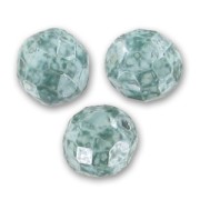 Fire Polished faceted round beads 12mm Marbled Emerald x5|raw }}