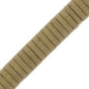 4x1mm Heishi beads - flat discs - Imitation Hematite - Mat Gold Tone x20