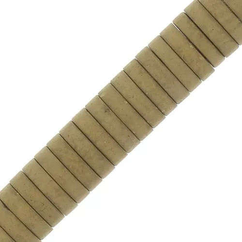 4x1mm Heishi beads - flat discs - Imitation Hematite - Mat Gold Tone x20