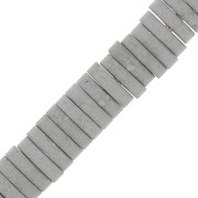 4x1mm Heishi beads - flat discs - Imitation Hematite - Mat Silver Tone x20|raw }}