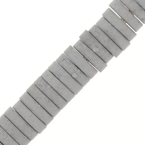4x1mm Heishi beads - flat discs - Imitation Hematite - Mat Silver Tone x20