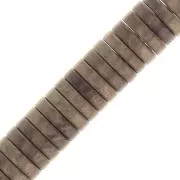 4x1mm Heishi beads - flat discs - Imitation Hematite - Copper x20