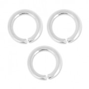 Jumprings open 5.5x0.8mm fine silver plating x50
