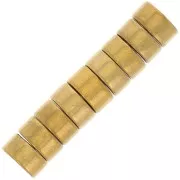 4x2mm Round Heishi beads - Imitation Hematite - Gold Tone x20