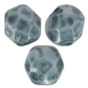 Fire Polished faceted round beads 6mm Marbled Emerald x25|raw }}