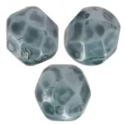 Fire Polished faceted round beads 6mm Marbled Emerald x25