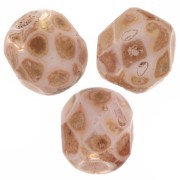 Fire Polished faceted round beads 6mm Marbled Brown x25|raw }}