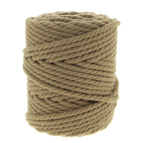 9mm Recycled polyester cord reel for outdoor macramé - Natural x40m