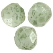 Facets 3 mm Chalk White Green Marble x50