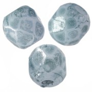 Facets 3 mm Chalk White Green Blue Marble x50|raw }}