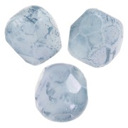 Facets 3 mm Chalk White Blue Marble x50|raw }}