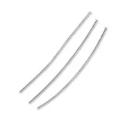 Head pin 70x0.7mm Rhodium tone x10