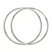 925 Sterling Silver Earring hoops 50mm x2