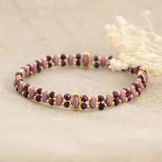 8x5.5mm 2-holes Connector - Halo Beads for SuperDuo - Gold Tone x1