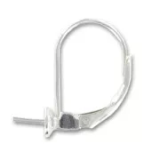 PureCrystal 925 Sterling Silver for half-drilled 8mm beads earring