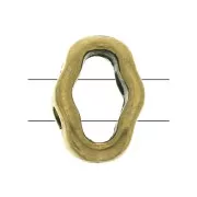 8x5.5mm 2-holes Connector - Halo Beads for SuperDuo - Bronze Tone x1