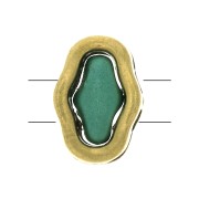 8x5.5mm 2-holes Connector - Halo Beads for SuperDuo - Bronze Tone x1