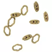 8x5.5mm 2-holes Connector - Halo Beads for SuperDuo - Bronze Tone x1