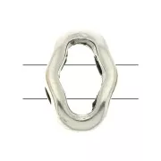 8x5.5mm 2-holes Connector - Halo Beads for SuperDuo - Antique Silver Tone x1