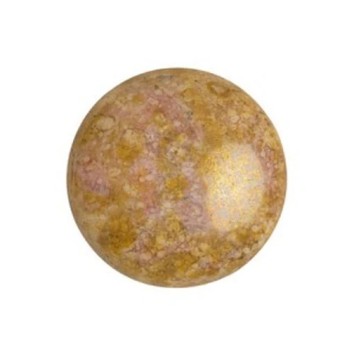 18mm Glass round cabochon by Puca® - Opaque Mix Rose Gold Ceramic Look x1