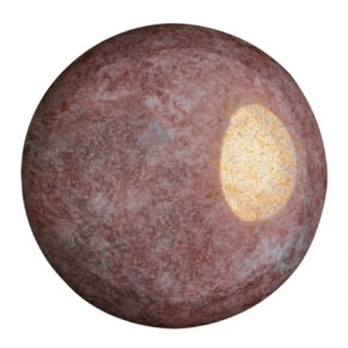 25mm Glass round cabochon by Puca® - Opaque Lilas Ceramic Look x1