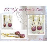 25mm Glass round cabochon by Puca® - Opaque Lilas Ceramic Look x1