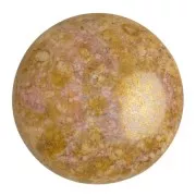 25mm Glass round cabochon by Puca® - Opaque Mix Rose Gold Ceramic Look x1