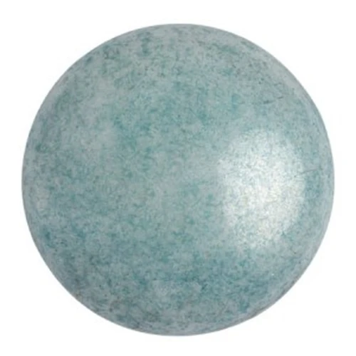 25mm Glass round cabochon by Puca® - Opaque Blue Ceramic Look x1