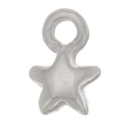 Star-shaped charms 10mm - Rhodium x8|raw }}