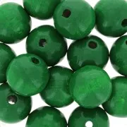 15mm Large round wooden beads - Green x15
