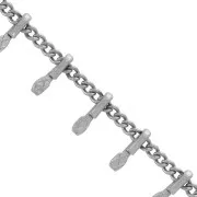 6.5mm Stainless steel Chain Fancy curb chain and bars x1m