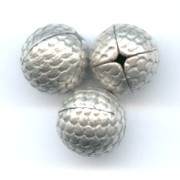 Hollow ball silver-colored scale 9mm x1