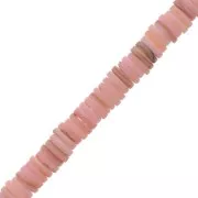 8mm Round Heishi dyed mother-of-pearl beads - Pink x40cm