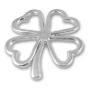 Clover pendant 30mm Old silver tone x1