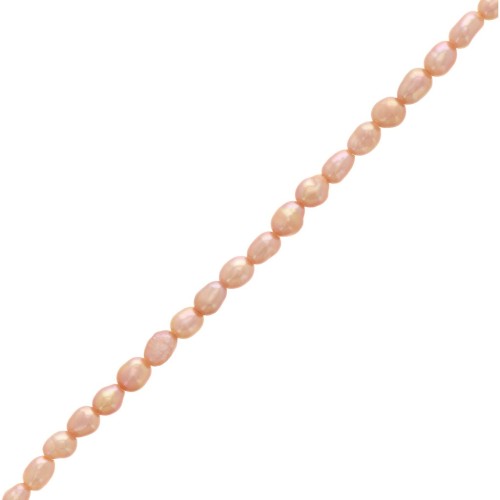 4x3mm Irregular oval freshwater pearls - Pearl Peach x10