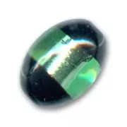 Silver foil olive 14x10mm Peridot