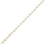 4x3mm Irregular oval freshwater pearls - Pearl White x35cm