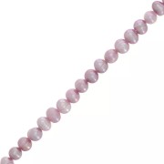 Freshwater pearl irregular olive 6.5x5.5 mm - Pearly pink x40cm