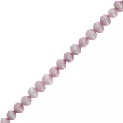 Freshwater pearl irregular olive 6.5x5.5 mm - Pearly pink x40cm