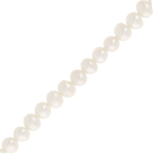 Irregular baroque freshwater pearls 4x5 mm - Grade AA White x39cm