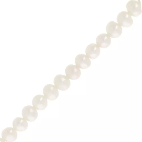 Irregular baroque freshwater pearls 4x5 mm - Grade AA White x39cm