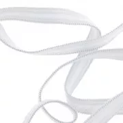 5mm Flat soft elastic band - White x 1m