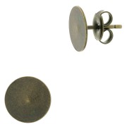 10mm Disk earstuds - Bronze Tone x2