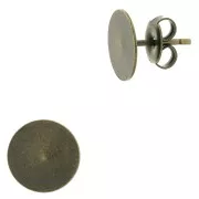 10mm Disk earstuds - Bronze Tone x2