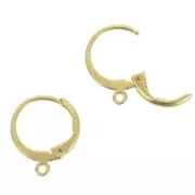 12mm Round Leverback earrings with open ring - Fine Gold Plated x20