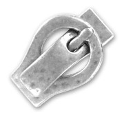 Hook and eye clasp belt 32mm Antique Silver Plating x1