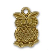 Owl charm 22mm Bronze tone x1|raw }}